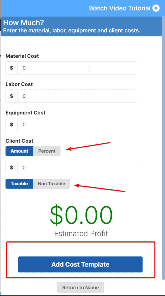 Step 5 to setting up pricing templates in Docket